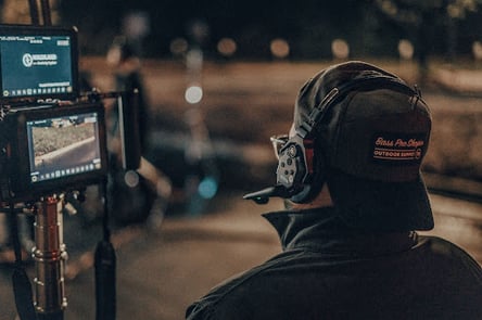 ULTIM Marketing's production crew during the filming of the automotive campaign for Pirelli