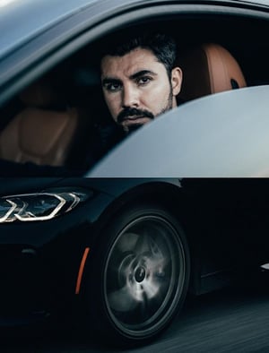  Alen Pallander and car details for the Pirelli P Zero campaign.